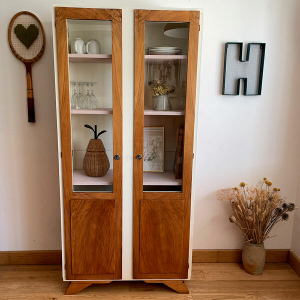 Vitrine vintage des années 60 rénovée sur-mesure
