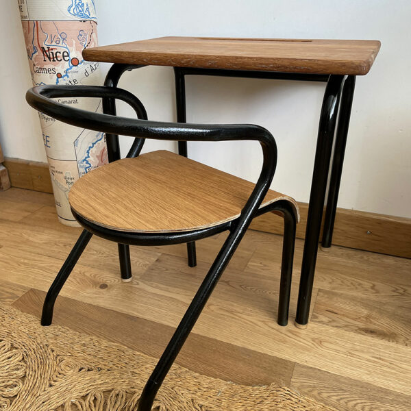 chaise et bureau vintage de Jacques Hitier