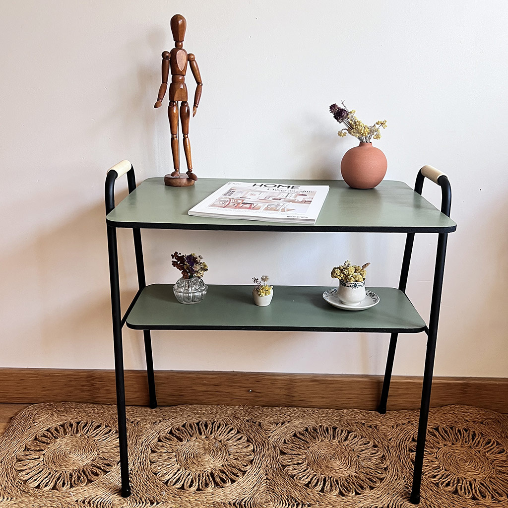 Desserte métal et bois vintage